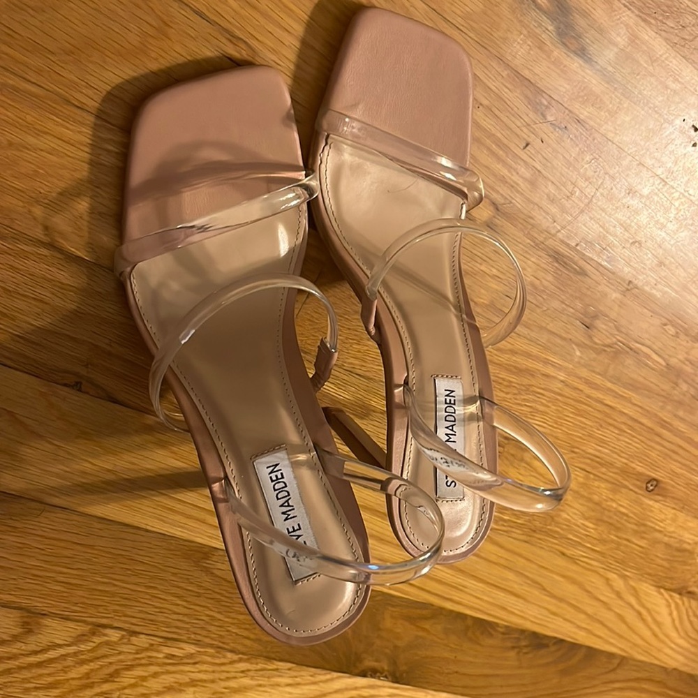 Steve Madden High Heel . Color Tan With Transpare… - image 1